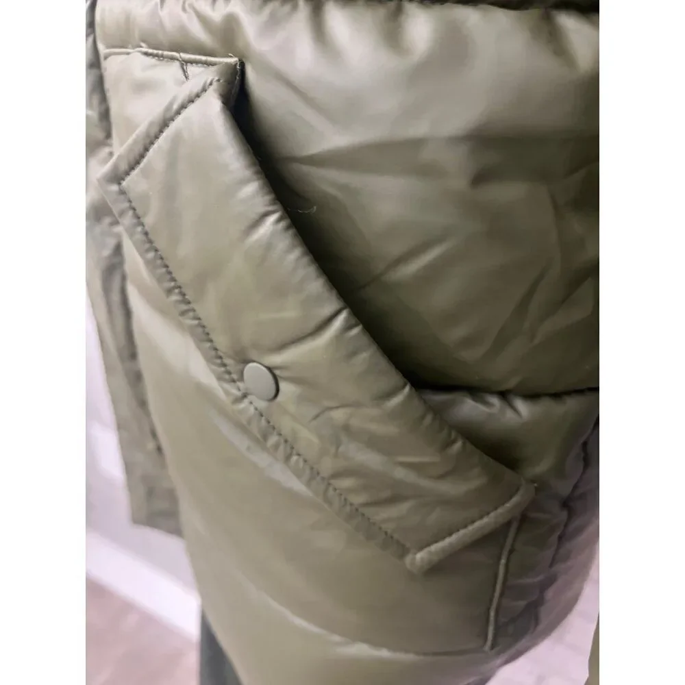 La Redoute Collection Green Girls Puffer Coat With Hoodie Size 12Y